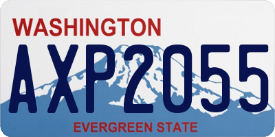 WA license plate AXP2055