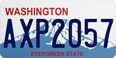 WA license plate AXP2057