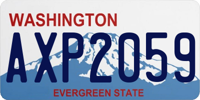 WA license plate AXP2059