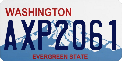 WA license plate AXP2061