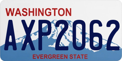 WA license plate AXP2062