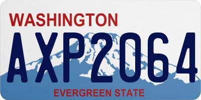 WA license plate AXP2064