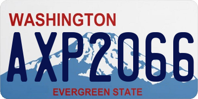 WA license plate AXP2066
