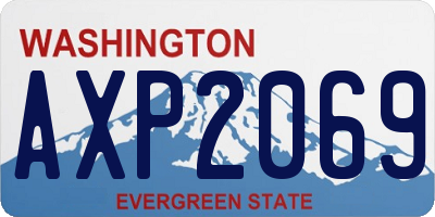 WA license plate AXP2069