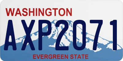 WA license plate AXP2071
