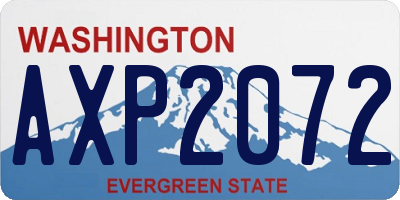 WA license plate AXP2072