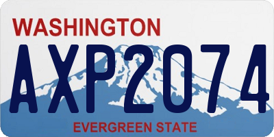 WA license plate AXP2074