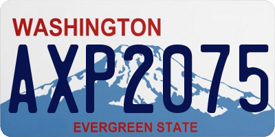 WA license plate AXP2075