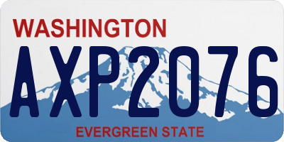 WA license plate AXP2076