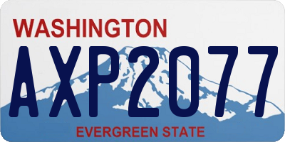 WA license plate AXP2077