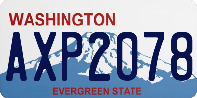 WA license plate AXP2078