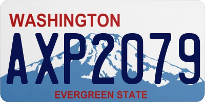 WA license plate AXP2079