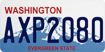 WA license plate AXP2080