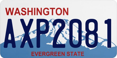 WA license plate AXP2081
