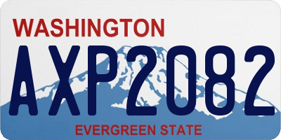WA license plate AXP2082