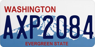 WA license plate AXP2084