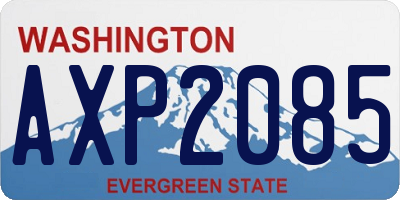 WA license plate AXP2085