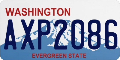 WA license plate AXP2086
