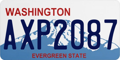 WA license plate AXP2087