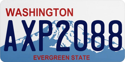WA license plate AXP2088