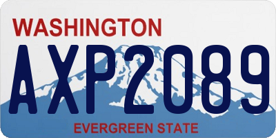 WA license plate AXP2089