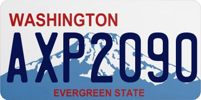 WA license plate AXP2090