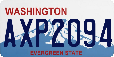 WA license plate AXP2094