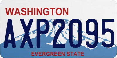 WA license plate AXP2095