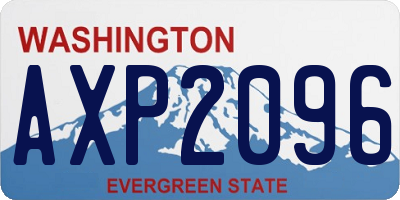 WA license plate AXP2096