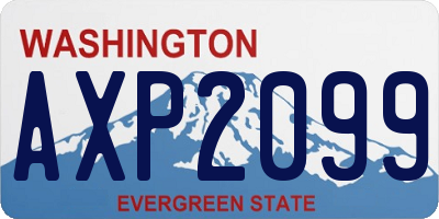 WA license plate AXP2099