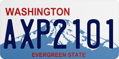 WA license plate AXP2101