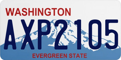 WA license plate AXP2105