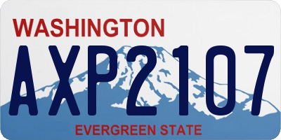 WA license plate AXP2107