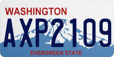 WA license plate AXP2109