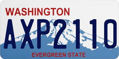 WA license plate AXP2110