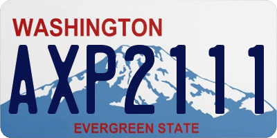 WA license plate AXP2111