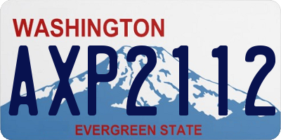 WA license plate AXP2112