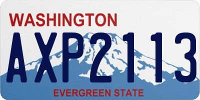 WA license plate AXP2113