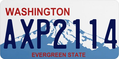 WA license plate AXP2114