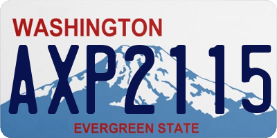 WA license plate AXP2115