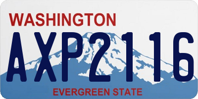 WA license plate AXP2116