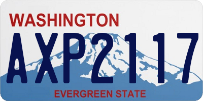 WA license plate AXP2117