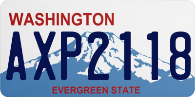 WA license plate AXP2118