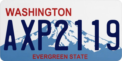 WA license plate AXP2119