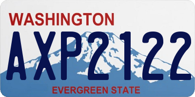 WA license plate AXP2122