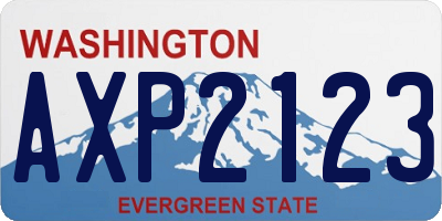 WA license plate AXP2123