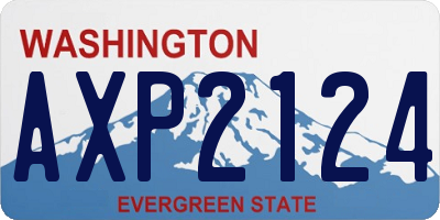 WA license plate AXP2124