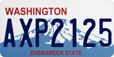 WA license plate AXP2125