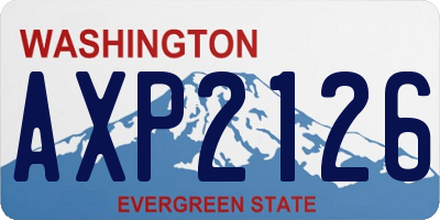 WA license plate AXP2126