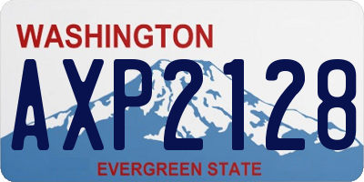 WA license plate AXP2128